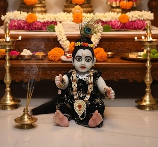 Premium Silicon Laddu Gopal Murti